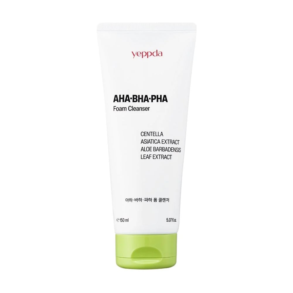 Заспокійлива пінка для вмивання yeppda AHA+ BHA+ PHA Foam Cleanser, 150 мл